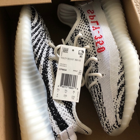 Adidas Yeezy Boost 350 Zebra Shoes Sneakers - Picture 8 of 12